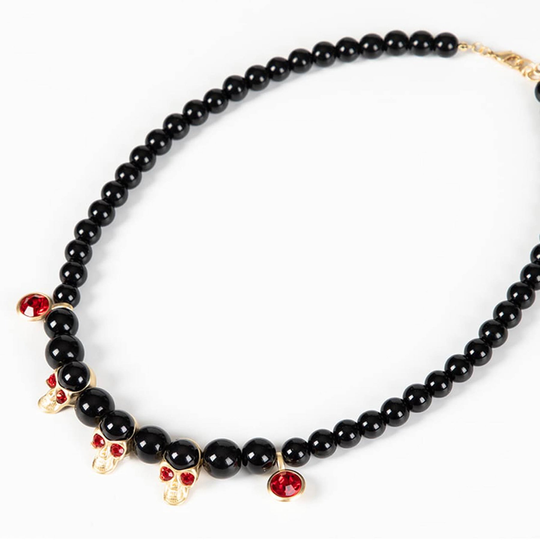 Evae Black Pearl Skull Neck Lace