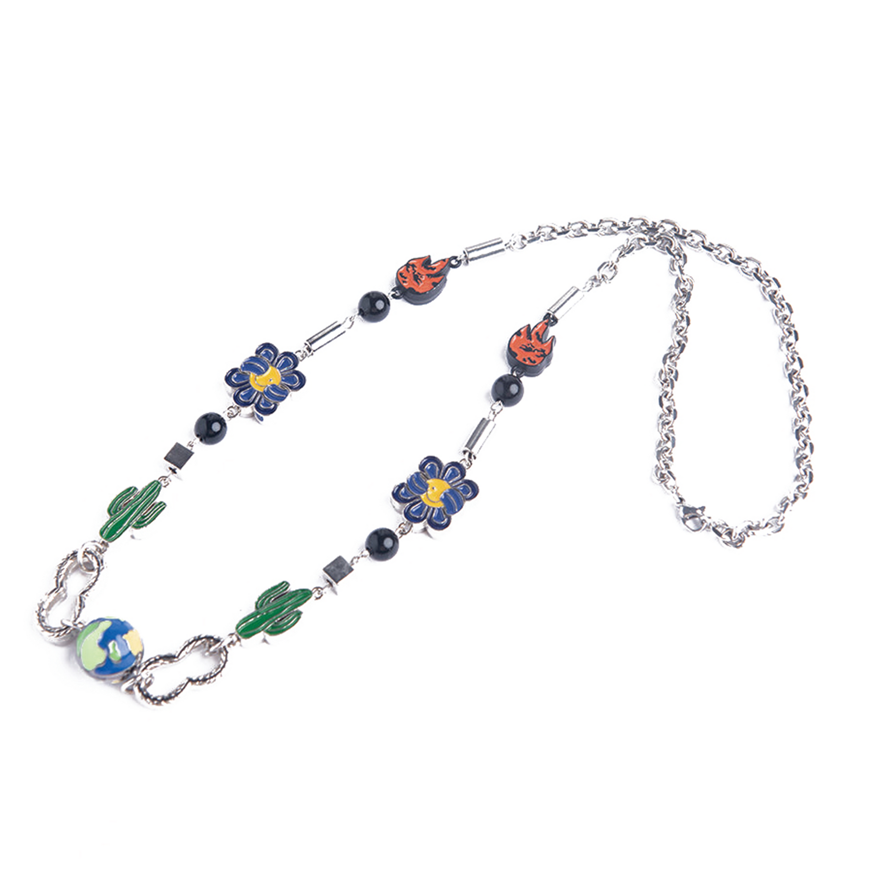 SALUTE Cactus flower flame necklace