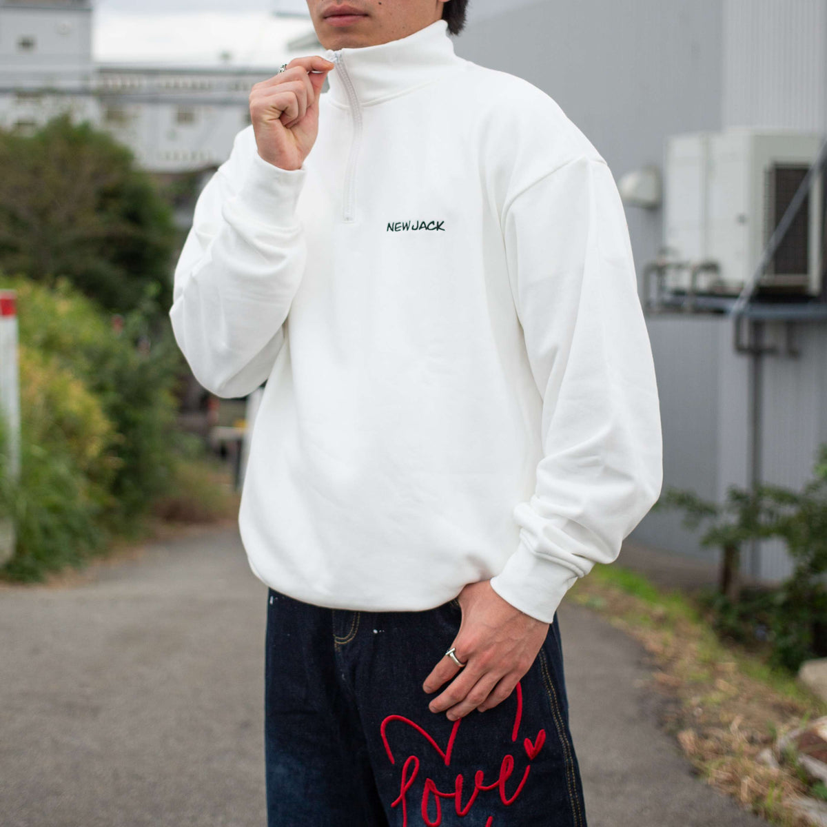 NEW JACK 4人組ハーフZIPトレーナー（NJ251-2856）