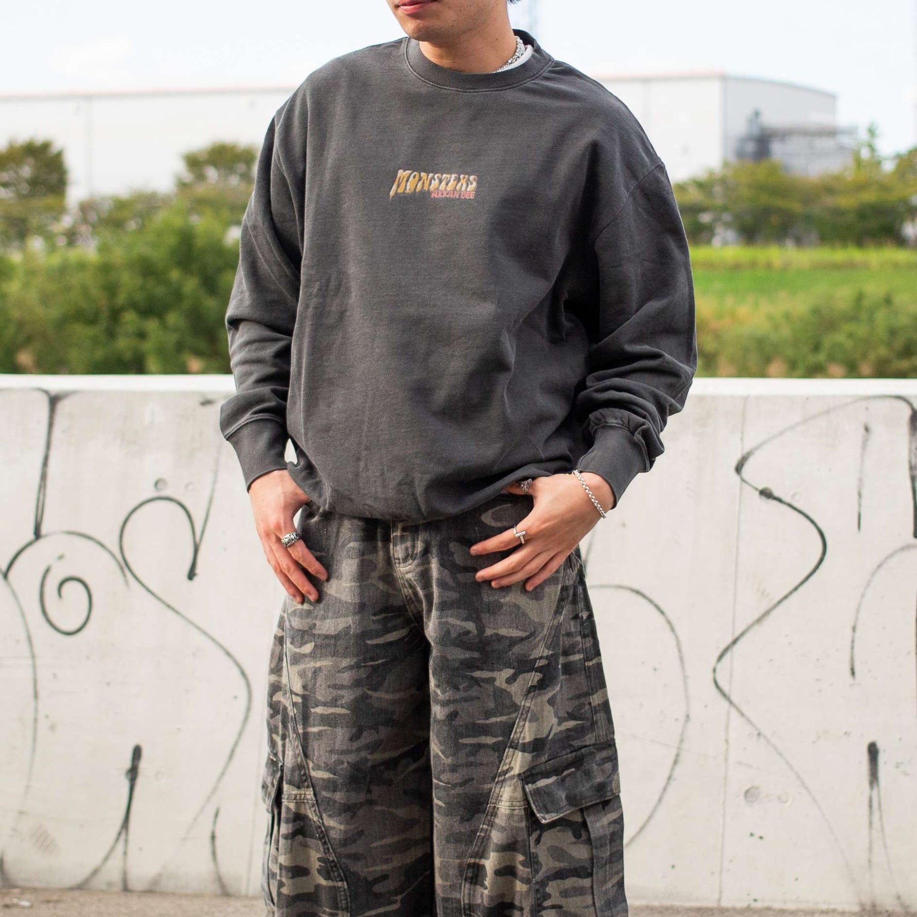 「とーる」MONSTERSイラスト ピグメントトレーナー（251-2266）