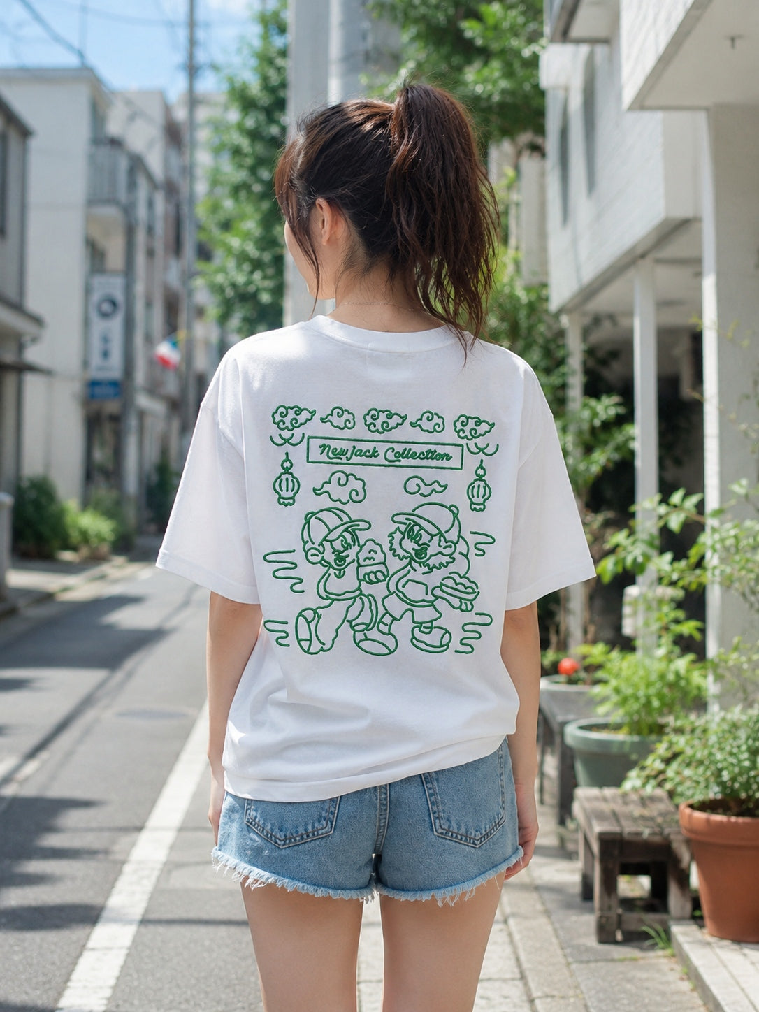 NEW JACK チェーン刺繡 半袖Tシャツ(NJ262-2216)