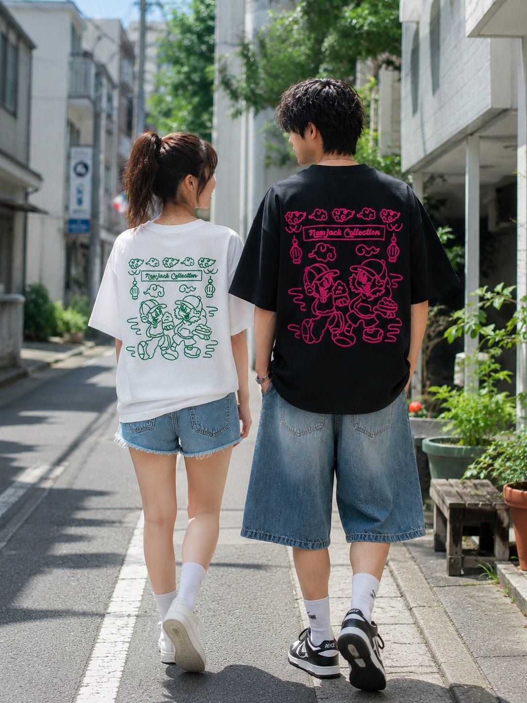NEW JACK チェーン刺繡 半袖Tシャツ(NJ262-2216)