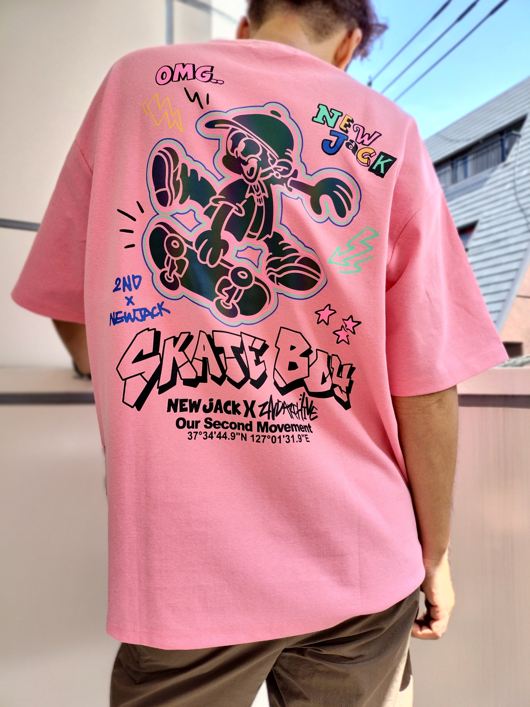 NEW JACK x 2ND ARCHIVE CollaborationTシャツ-SKATE BOY (2NDNJ-001)