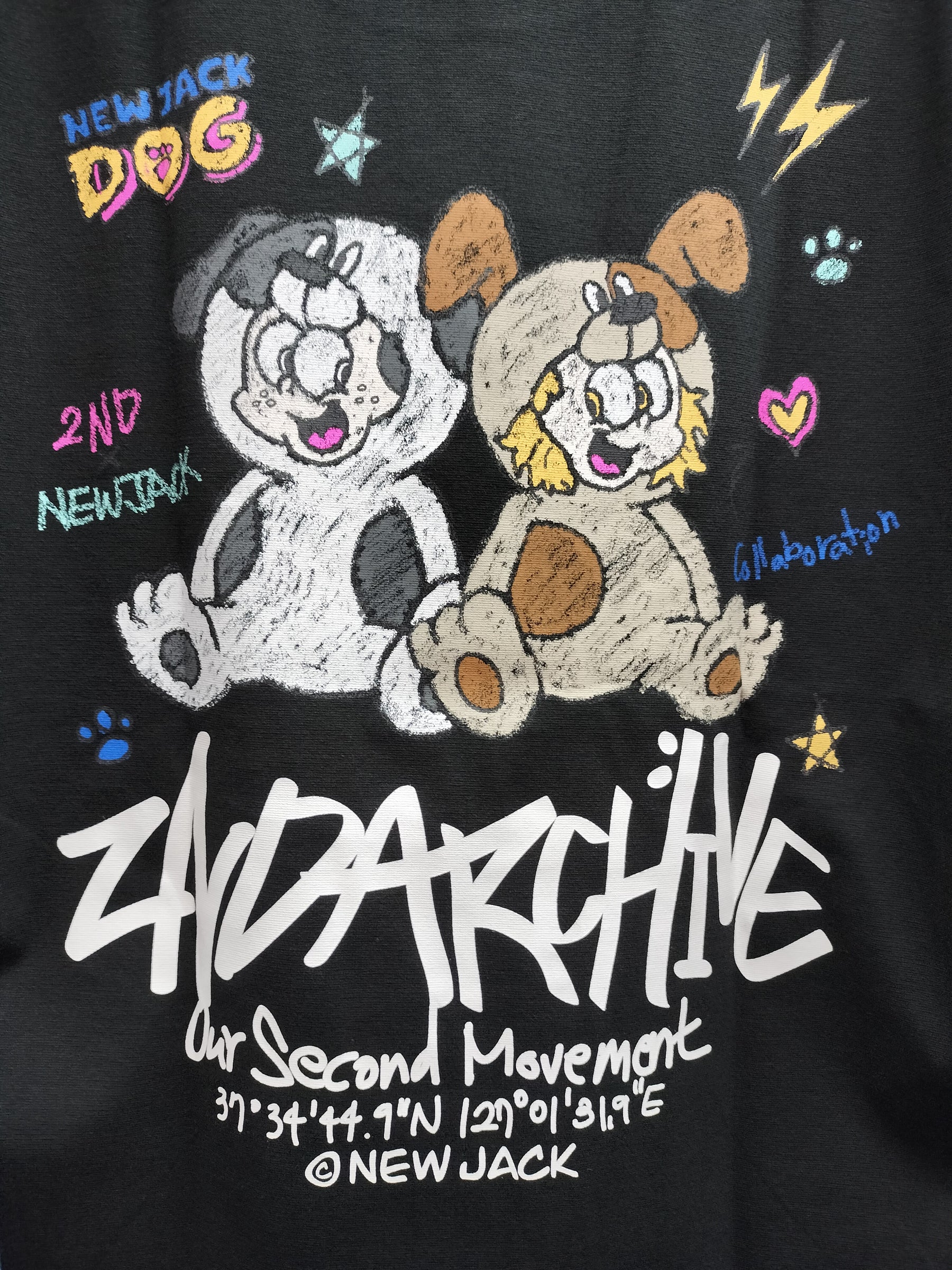 NEW JACK x 2ND ARCHIVE CollaborationTシャツ-CRAYON DOG (2NDNJ-002)