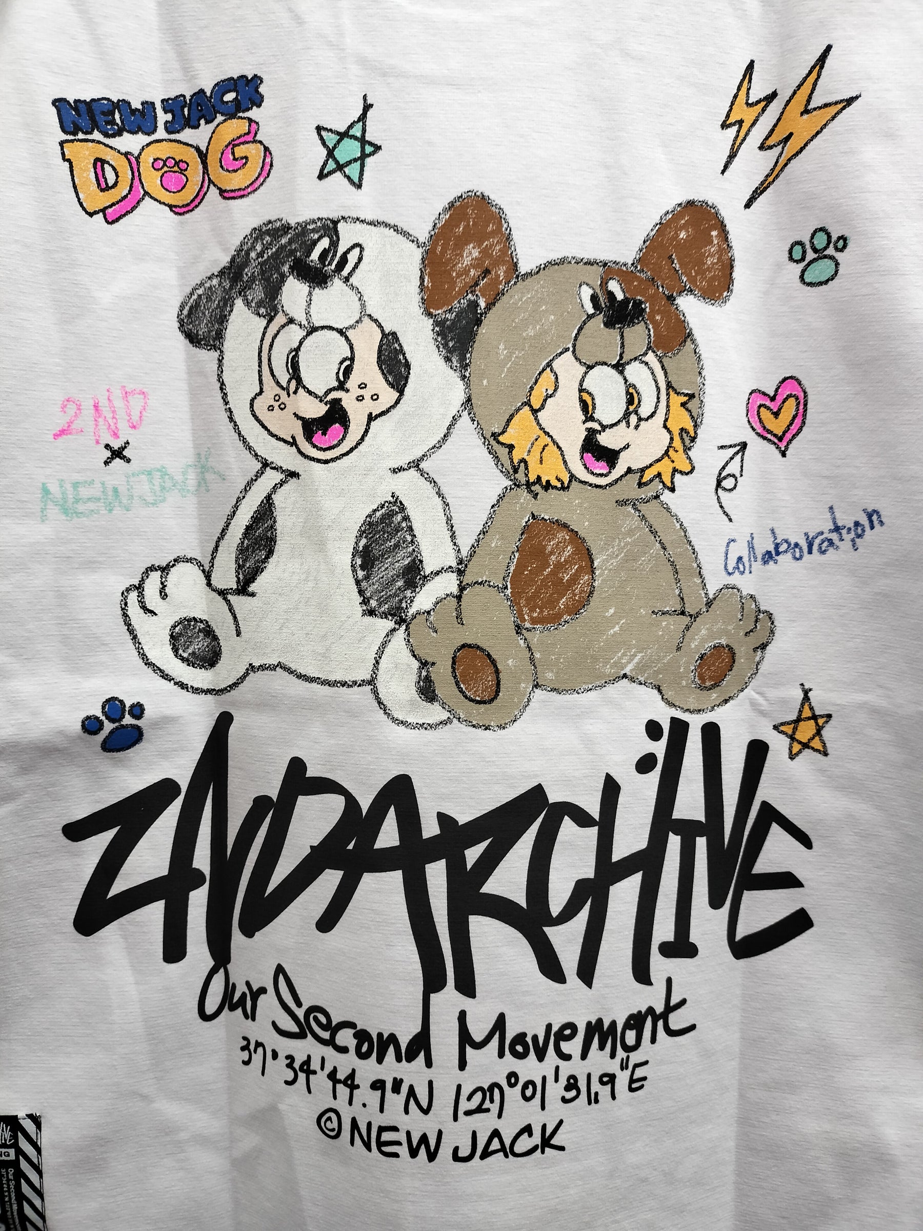 NEW JACK x 2ND ARCHIVE CollaborationTシャツ-CRAYON DOG (2NDNJ-002)