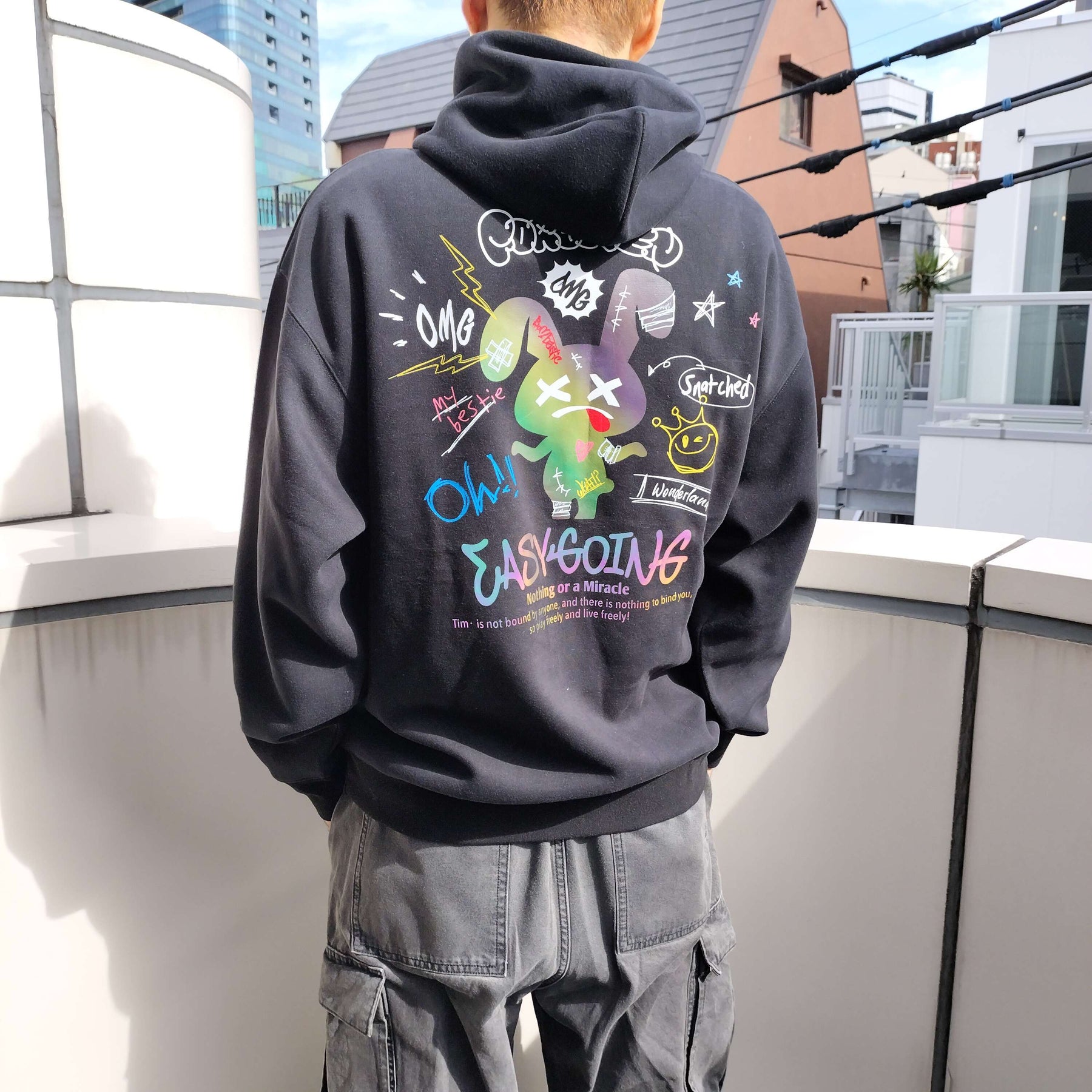 ATC ラビットリフレクタープリントプルパーカー（253-2726）