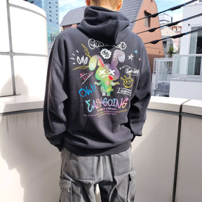 ATC ラビットリフレクタープリントプルパーカー（253-2726）