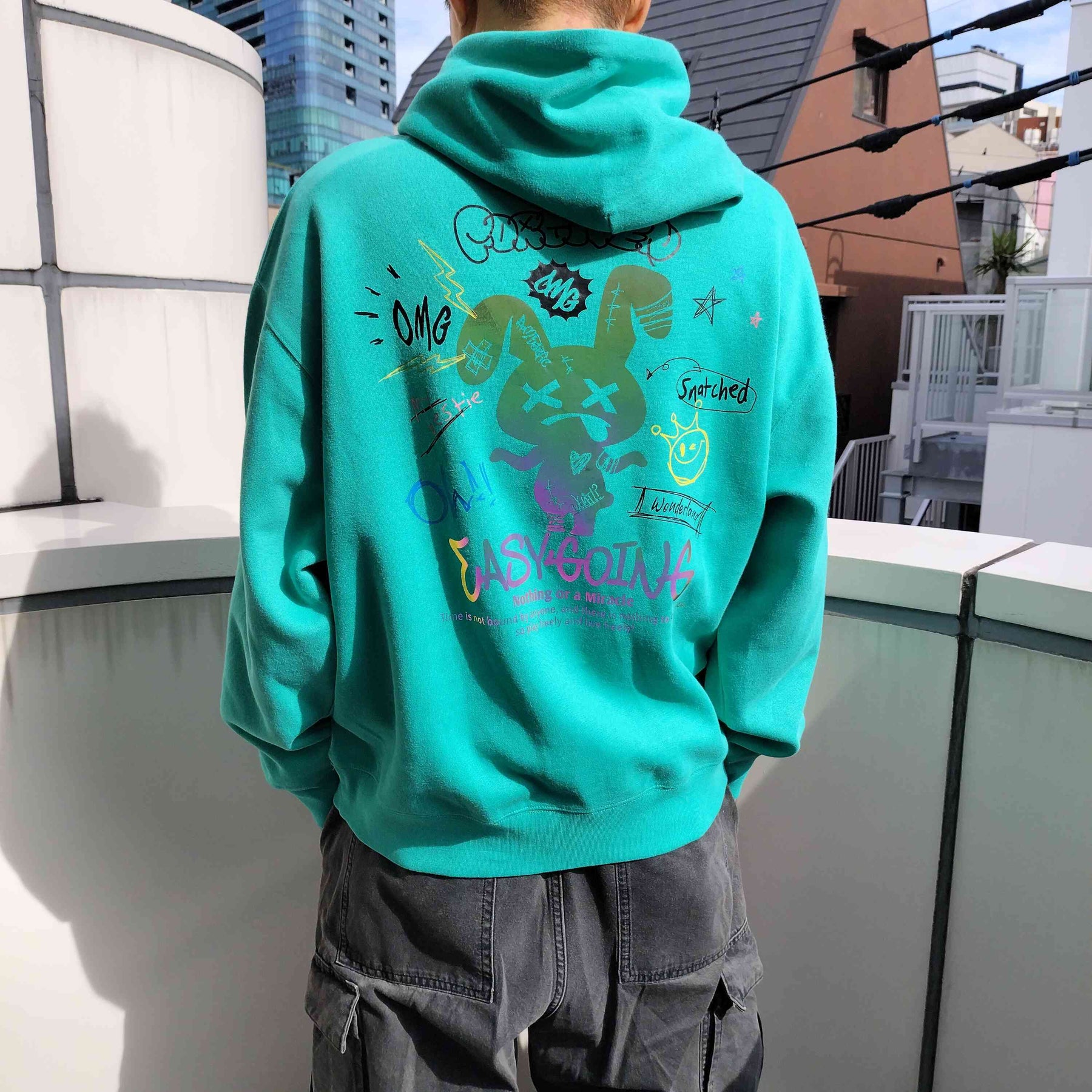 ATC ラビットリフレクタープリントプルパーカー（253-2726）