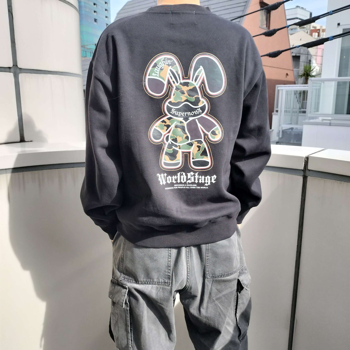 ATC ラビットカモフラリフレクタープリントトレーナー（253-2716）