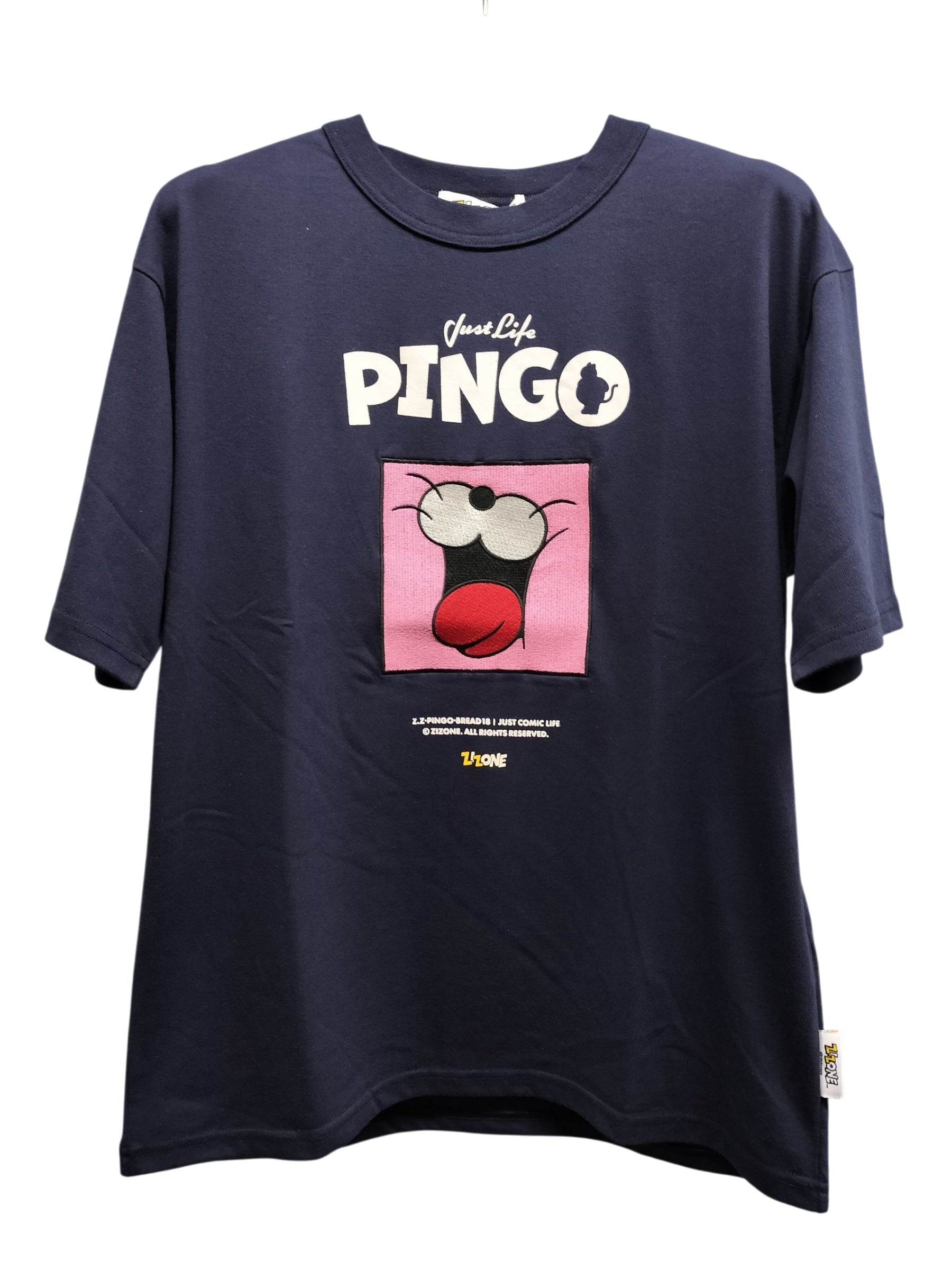 ZIZONE Pingo Face 刺繍半袖Tシャツ(ZI262-5826)