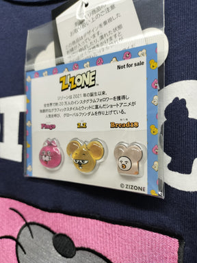 ZIZONE Pingo Face 刺繍半袖Tシャツ(ZI262-5826)