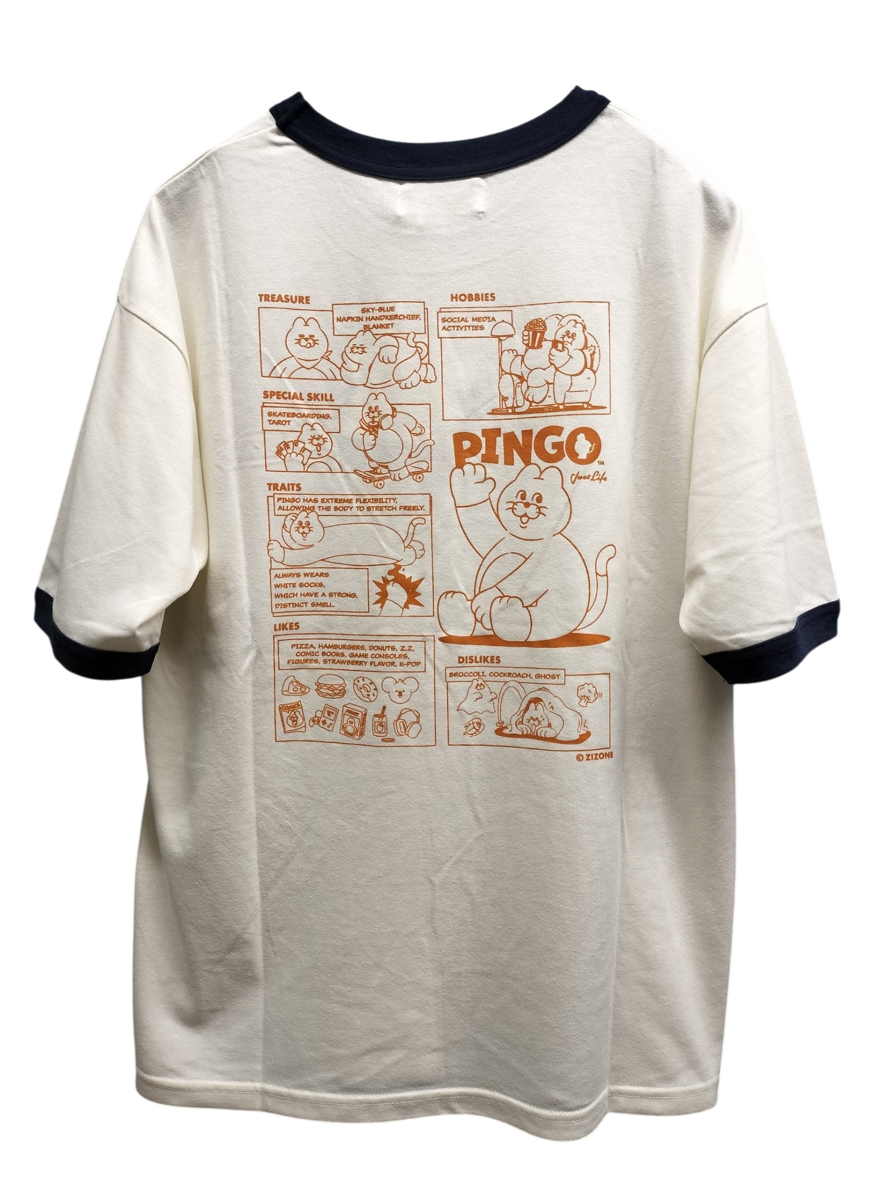ZIZONE Pingo コミックプリントリンガーTシャツ(ZI262-5846)