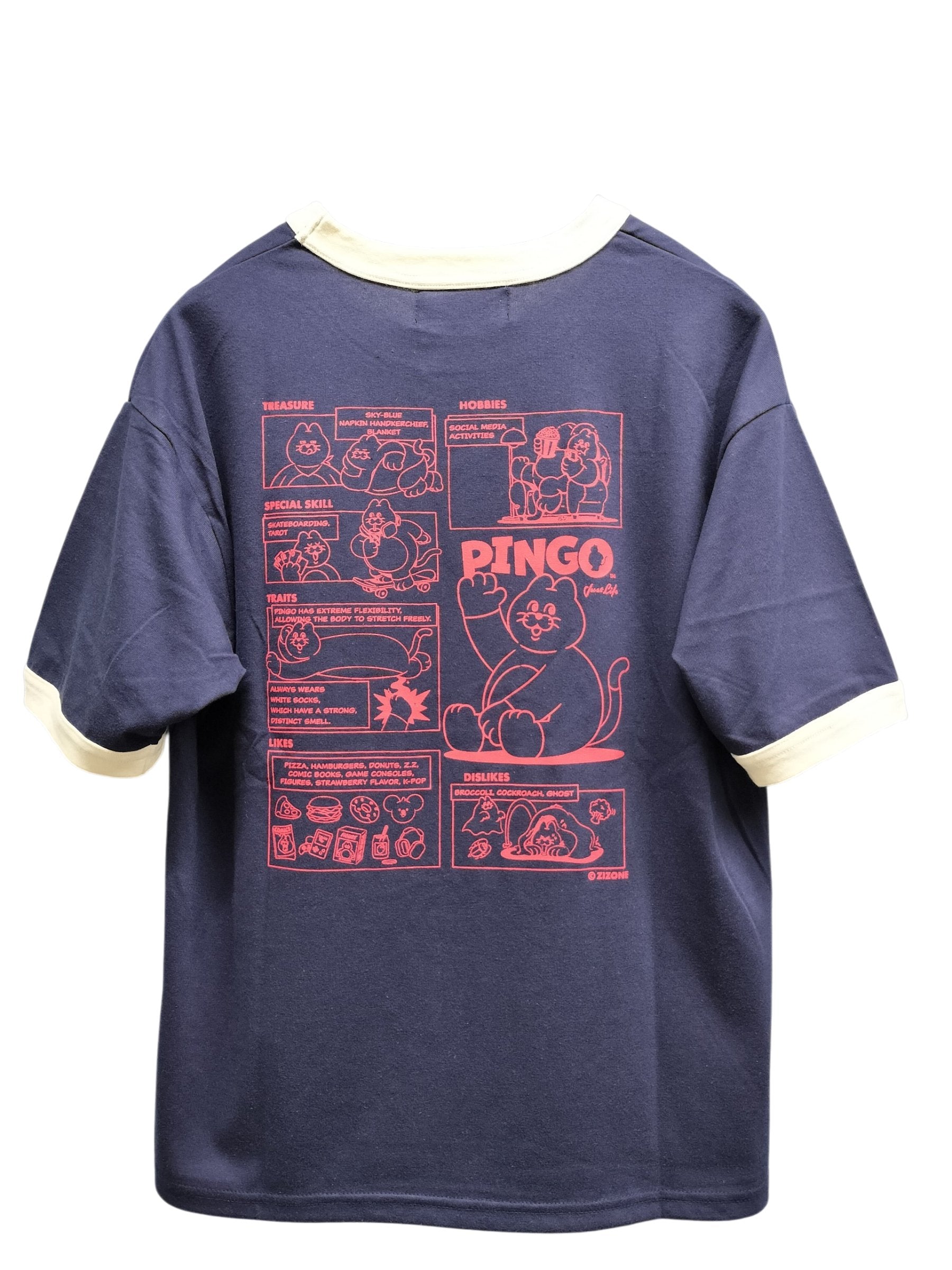 ZIZONE Pingo コミックプリントリンガーTシャツ(ZI262-5846)