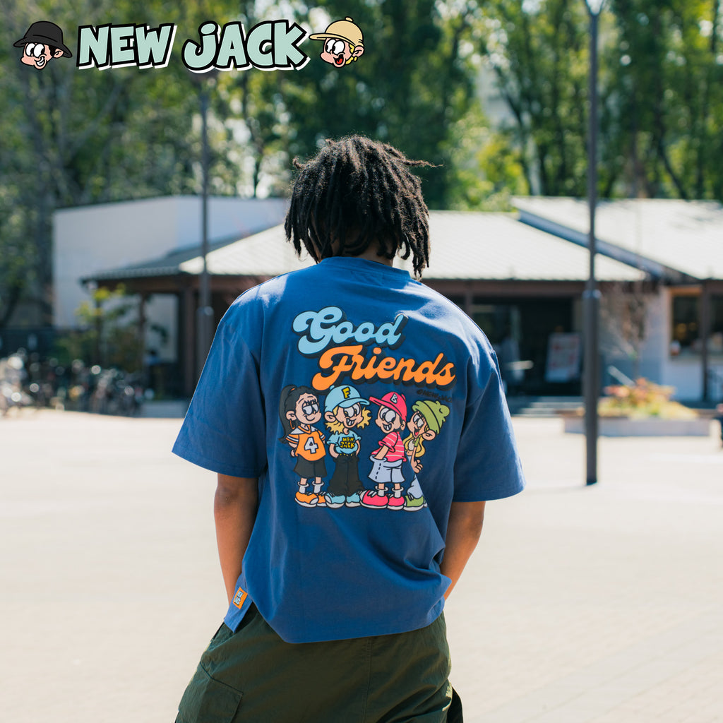 NEW JACK(ニュージャック)BOB&FRED Good Friends 半袖Tシャツ (メンズ