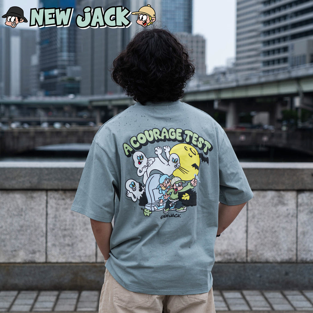 NEW JACK(ニュージャック)BOB&FRED 肝試しイラスト半袖Tシャツ