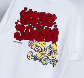NEW JACK 相良刺繍スプレーロゴ半袖Tシャツ(NJ252-2186)