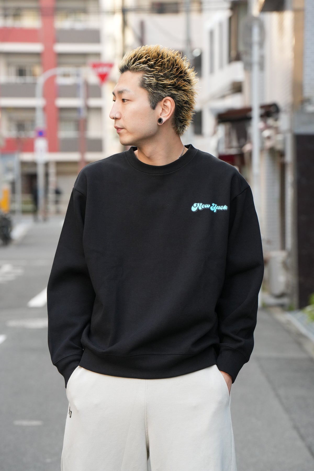 NEW JACK ラインストーン付きトレーナー（NJ261-2216）