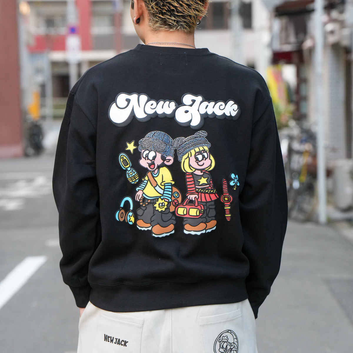 NEW JACK ラインストーン付きトレーナー（NJ261-2216）