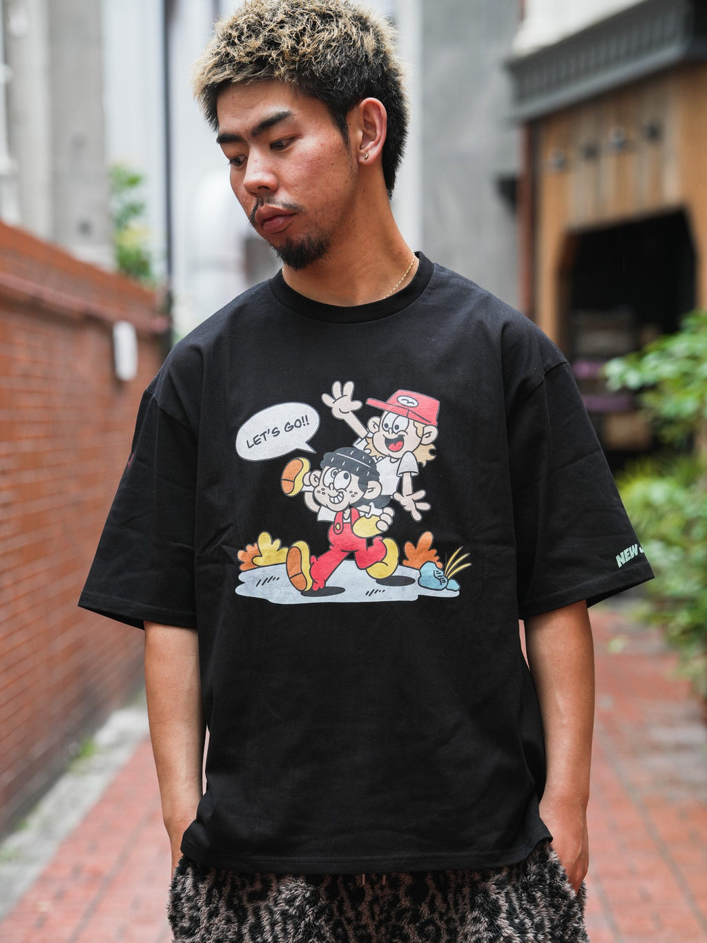 NEW JACK(ニュージャック)BOB&FRED LET`S GO半袖Tシャツ (メンズ