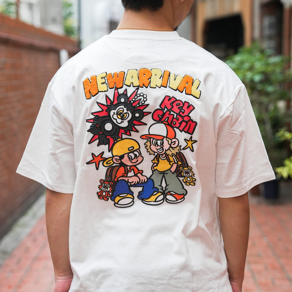 NEW JACK(ニュージャック)立体シール風ワンポイントプリント半袖T