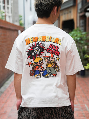 NEW JACK 立体シール風ワンポイントプリント 半袖Tシャツ(NJ262-2716)