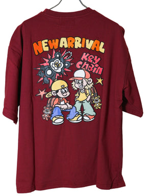 NEW JACK 立体シール風ワンポイントプリント 半袖Tシャツ(NJ262-2716)