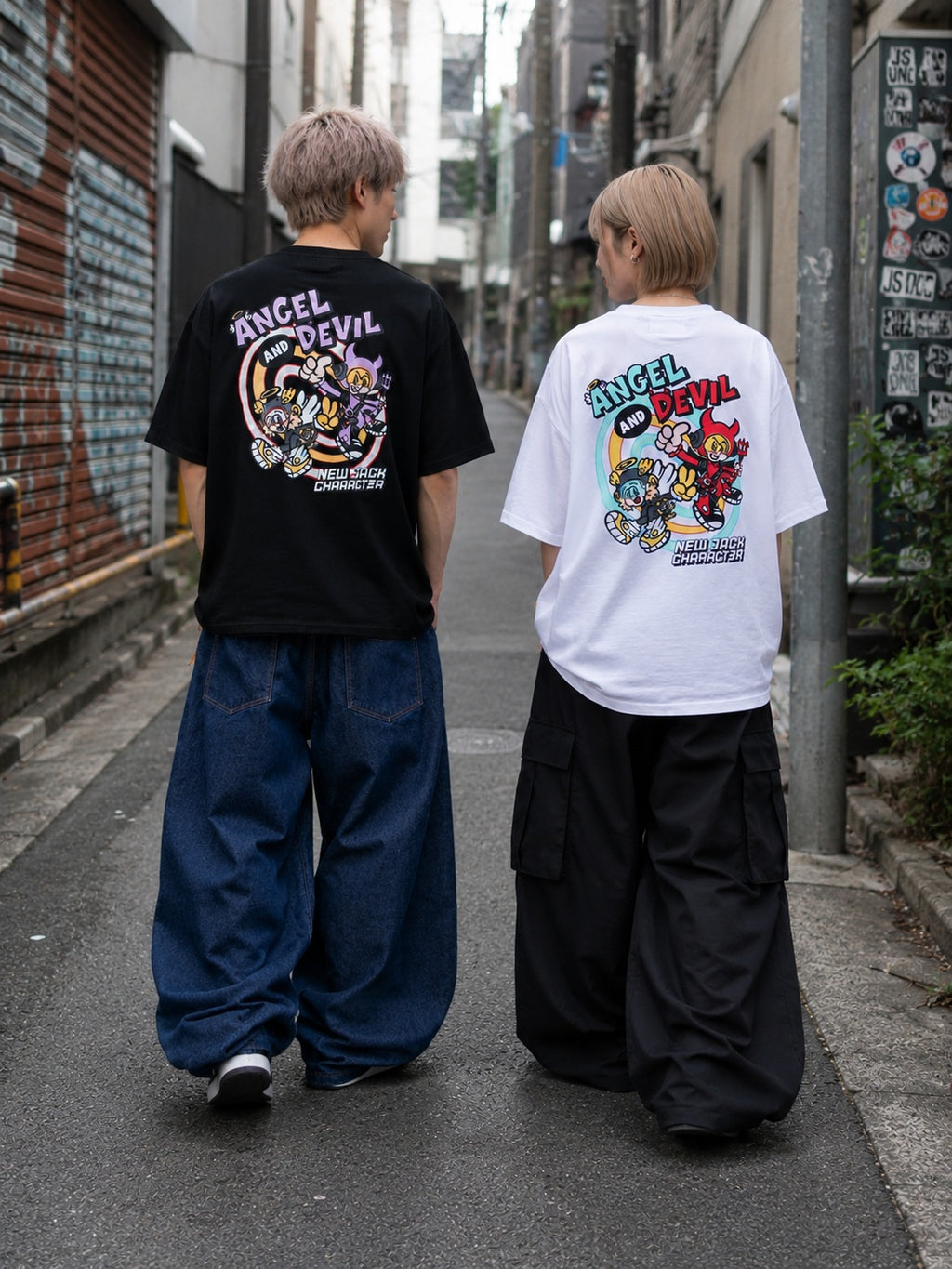 NEW JACK(ニュージャック)ANGEL&DEVIL半袖Tシャツ (メンズ・レディース)