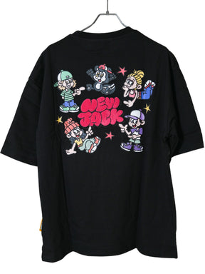 NEW JACK 相良刺繡サークルイラスト 半袖Tシャツ(NJ262-2736)