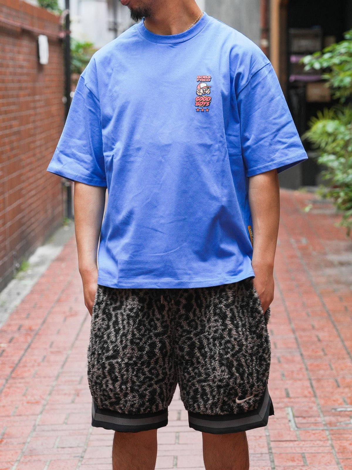 NEW JACK チェック柄アップリケ 半袖Tシャツ(NJ262-2746)