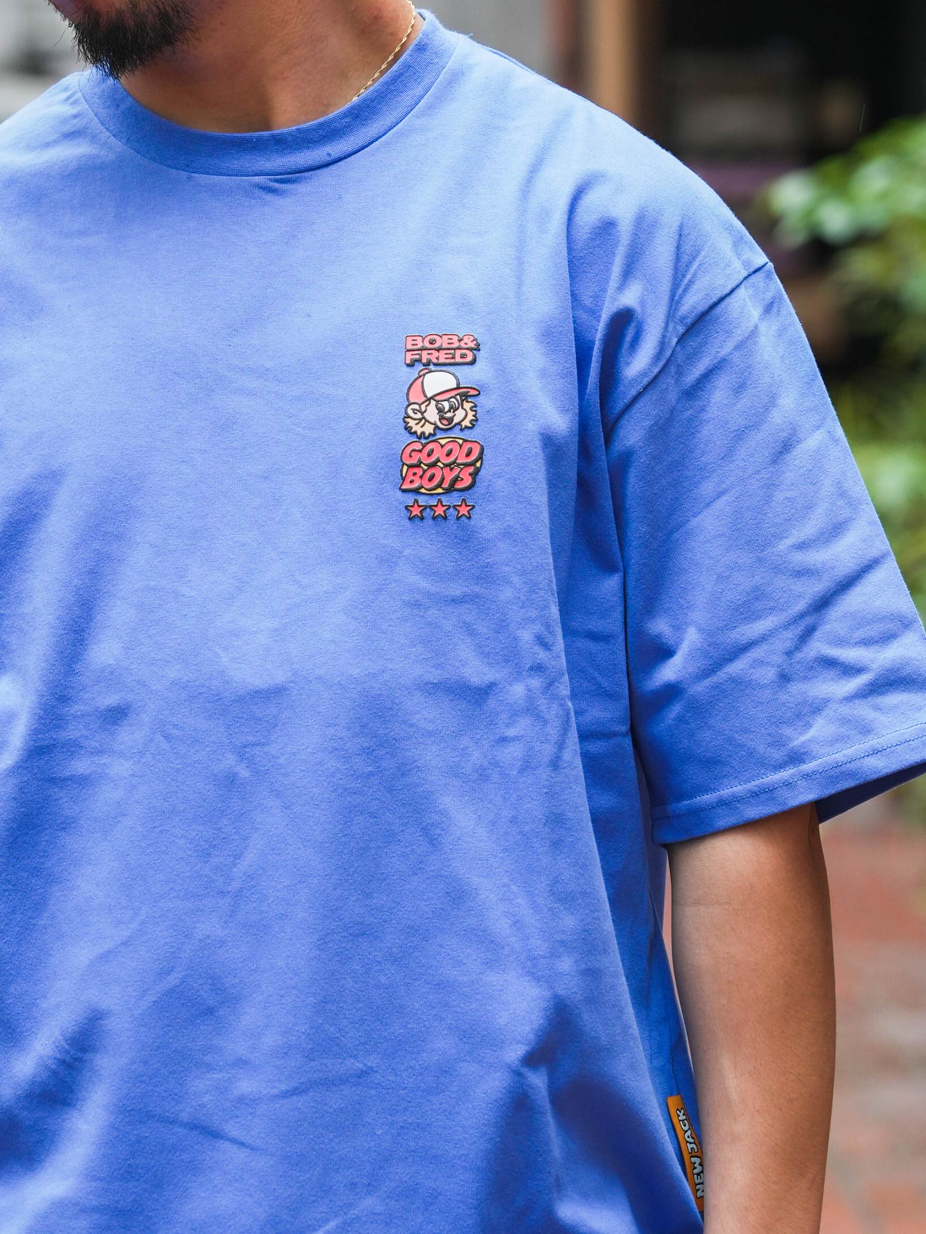NEW JACK チェック柄アップリケ 半袖Tシャツ(NJ262-2746)