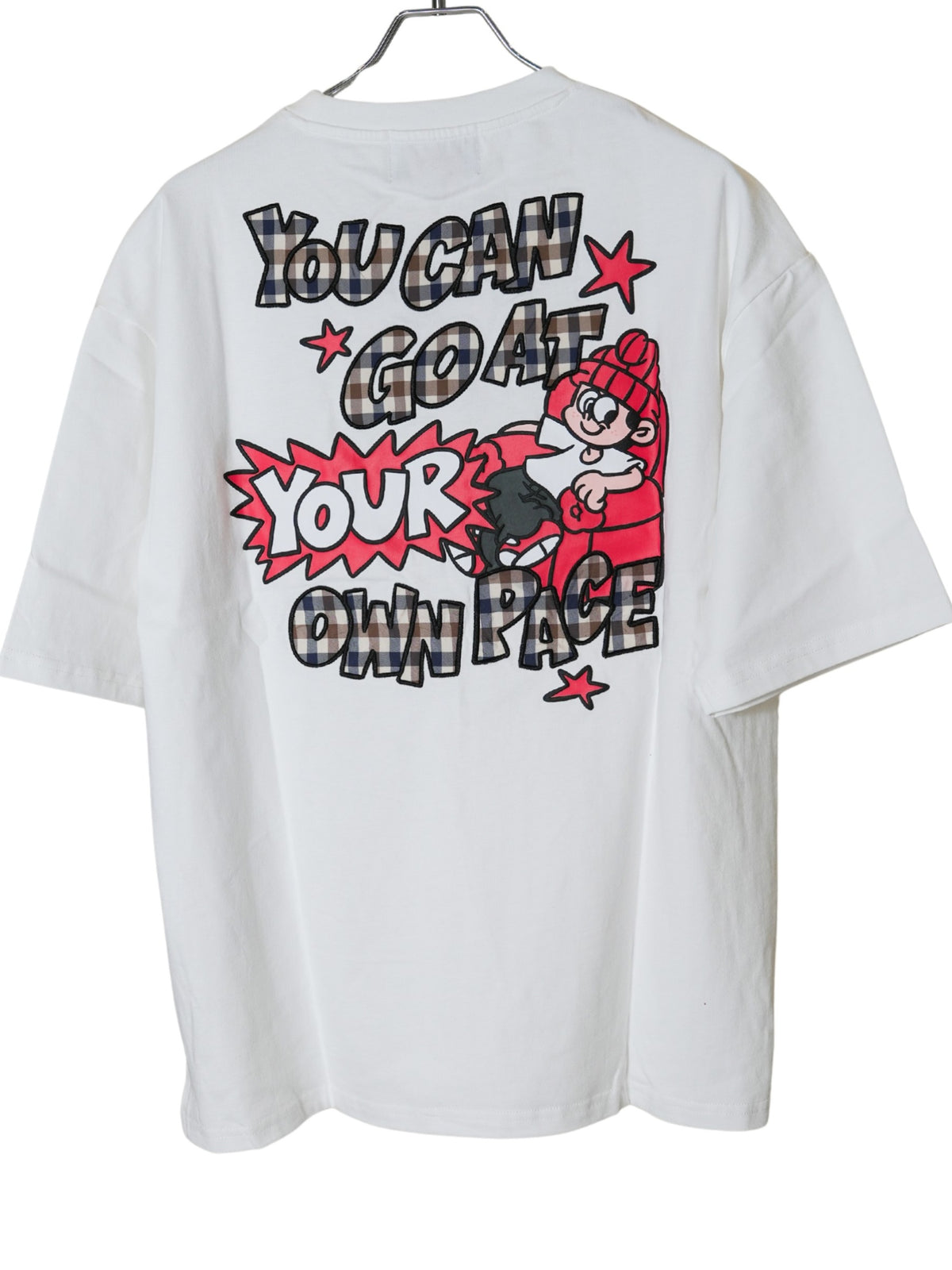 NEW JACK チェック柄アップリケ 半袖Tシャツ(NJ262-2746)