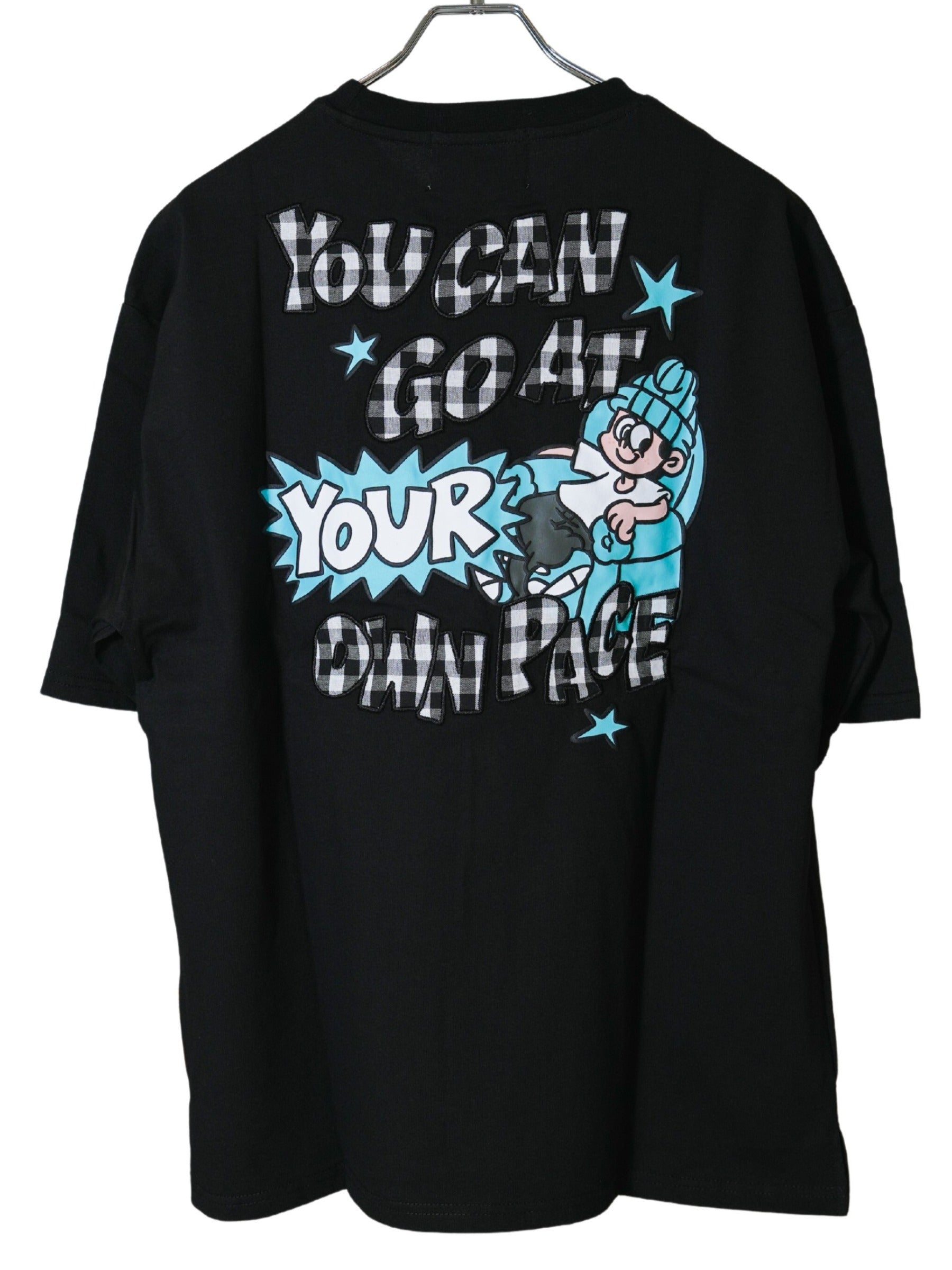 NEW JACK チェック柄アップリケ 半袖Tシャツ(NJ262-2746)