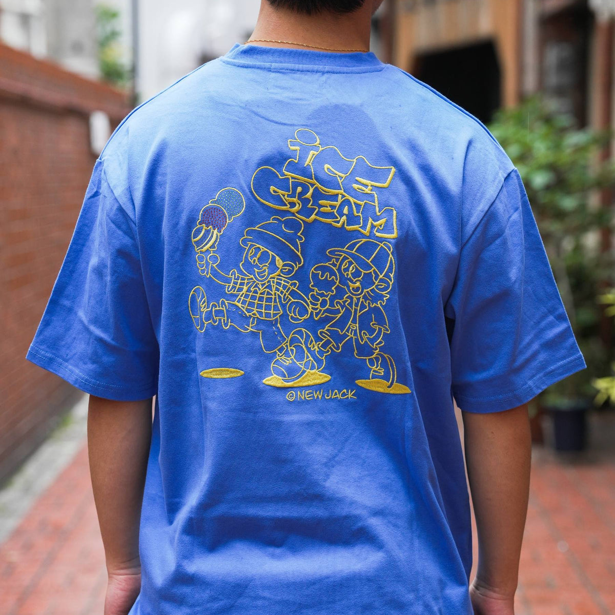NEW JACK(ニュージャック)ラインストーン半袖Tシャツ (メンズ