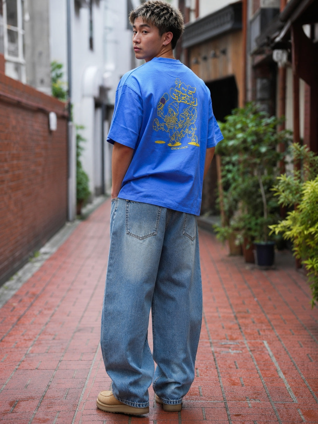 NEW JACK ラインストーン 半袖Tシャツ(NJ262-2766)