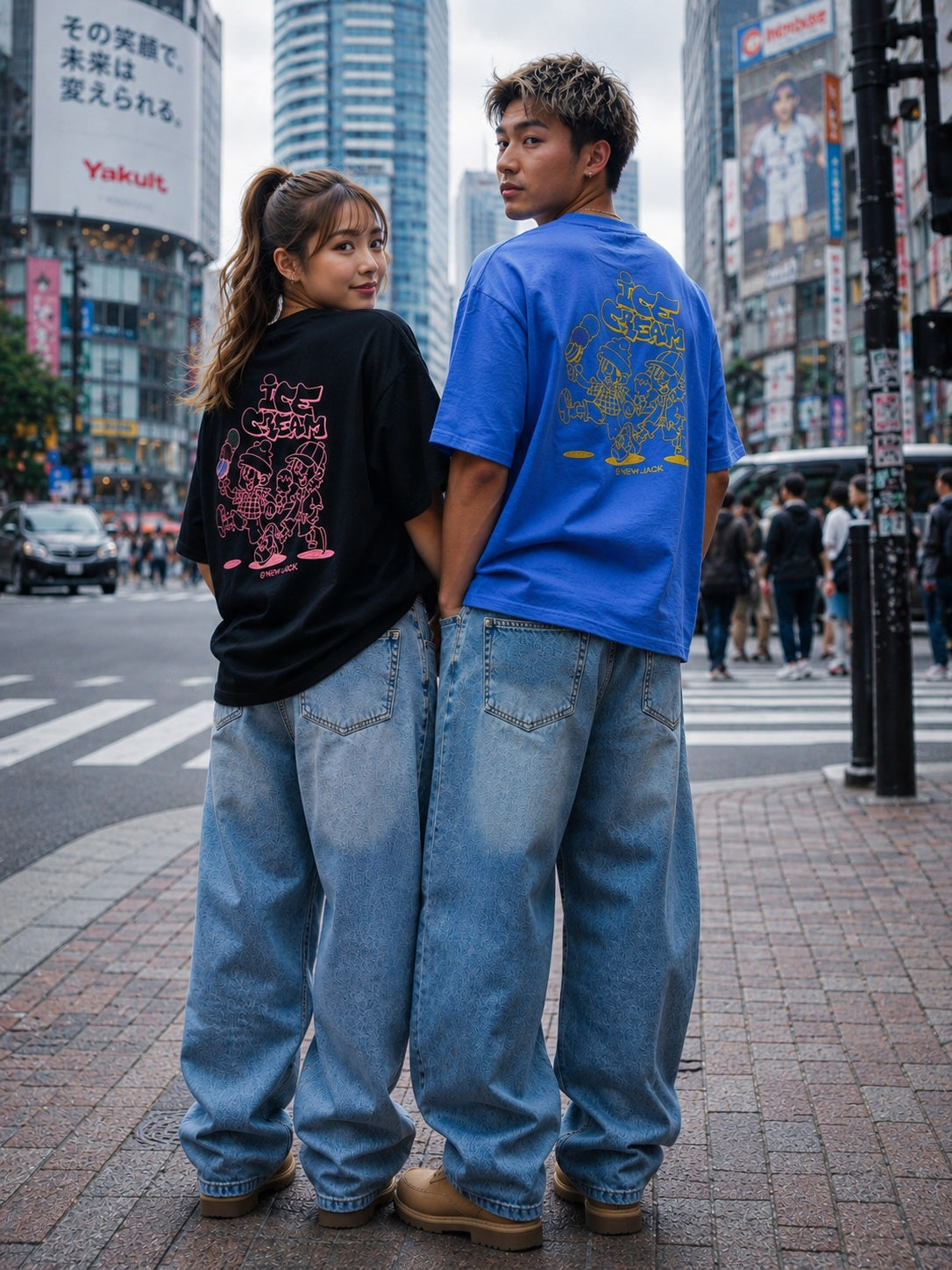 NEW JACK ラインストーン 半袖Tシャツ(NJ262-2766)