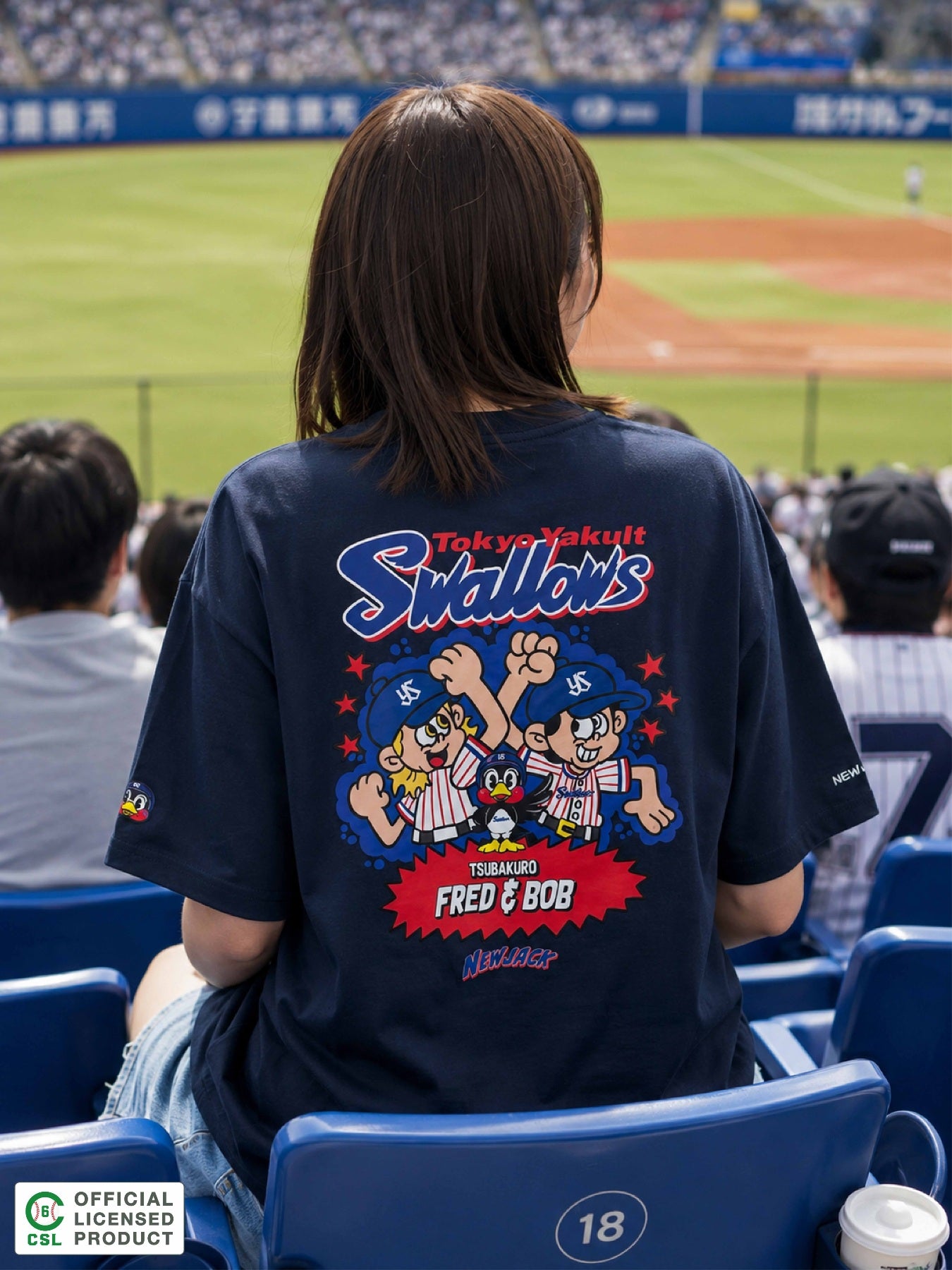 NEW JACK 東京ヤクルトスワローズモデルTシャツ-2026C (NJY262-2346)