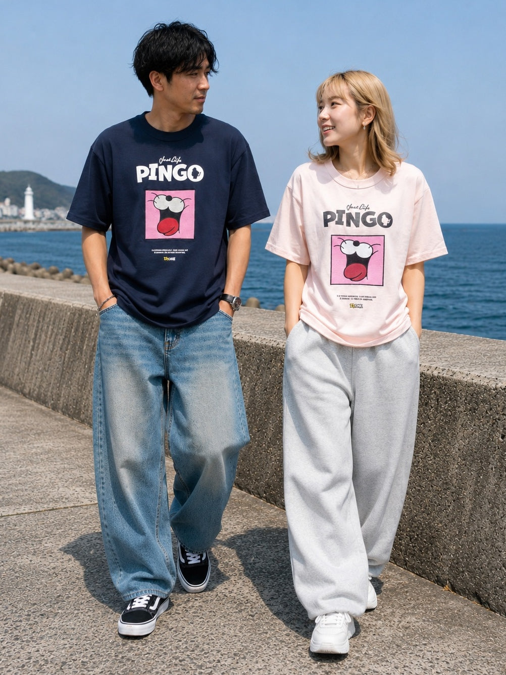 ZIZONE Pingo Face 刺繍半袖Tシャツ(ZI262-5826)