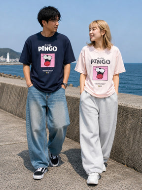 ZIZONE Pingo Face 刺繍半袖Tシャツ(ZI262-5826)