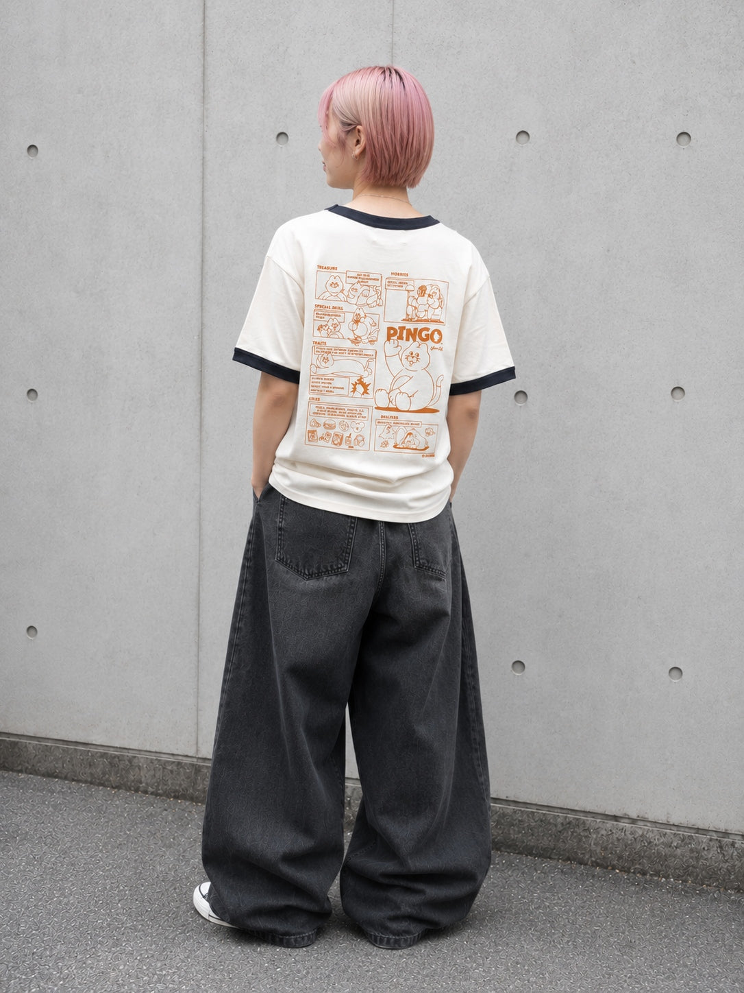 ZIZONE Pingo コミックプリントリンガーTシャツ(ZI262-5846)